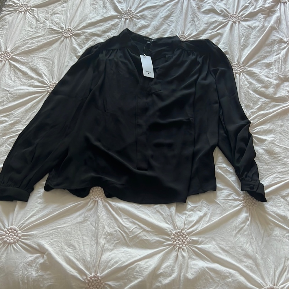 NWT black blouse small